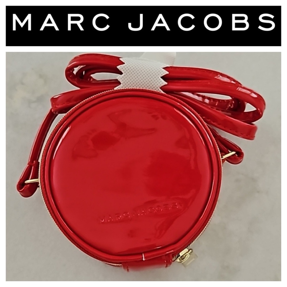 MARC JACOBS Mini Red Faux Patent Leather Cosmetic Crossbody